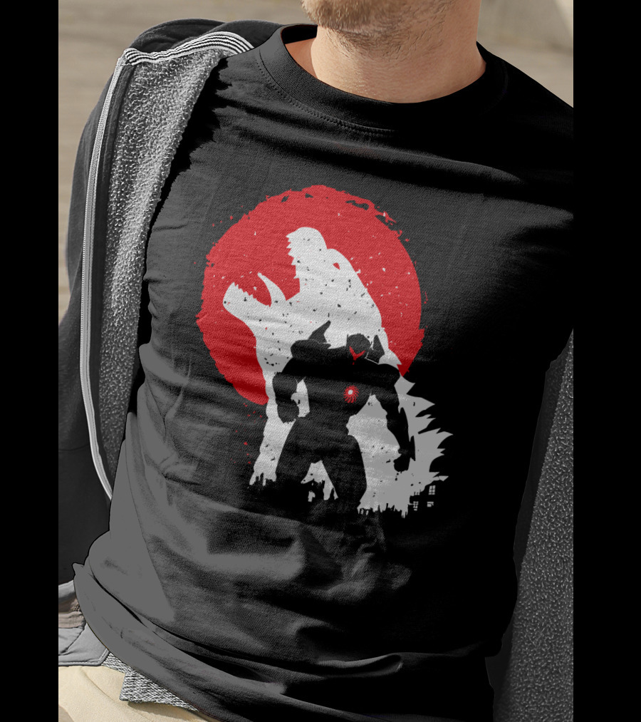Pacific Rim Mech Vs. Kaiju Battle Scene T-Shirt