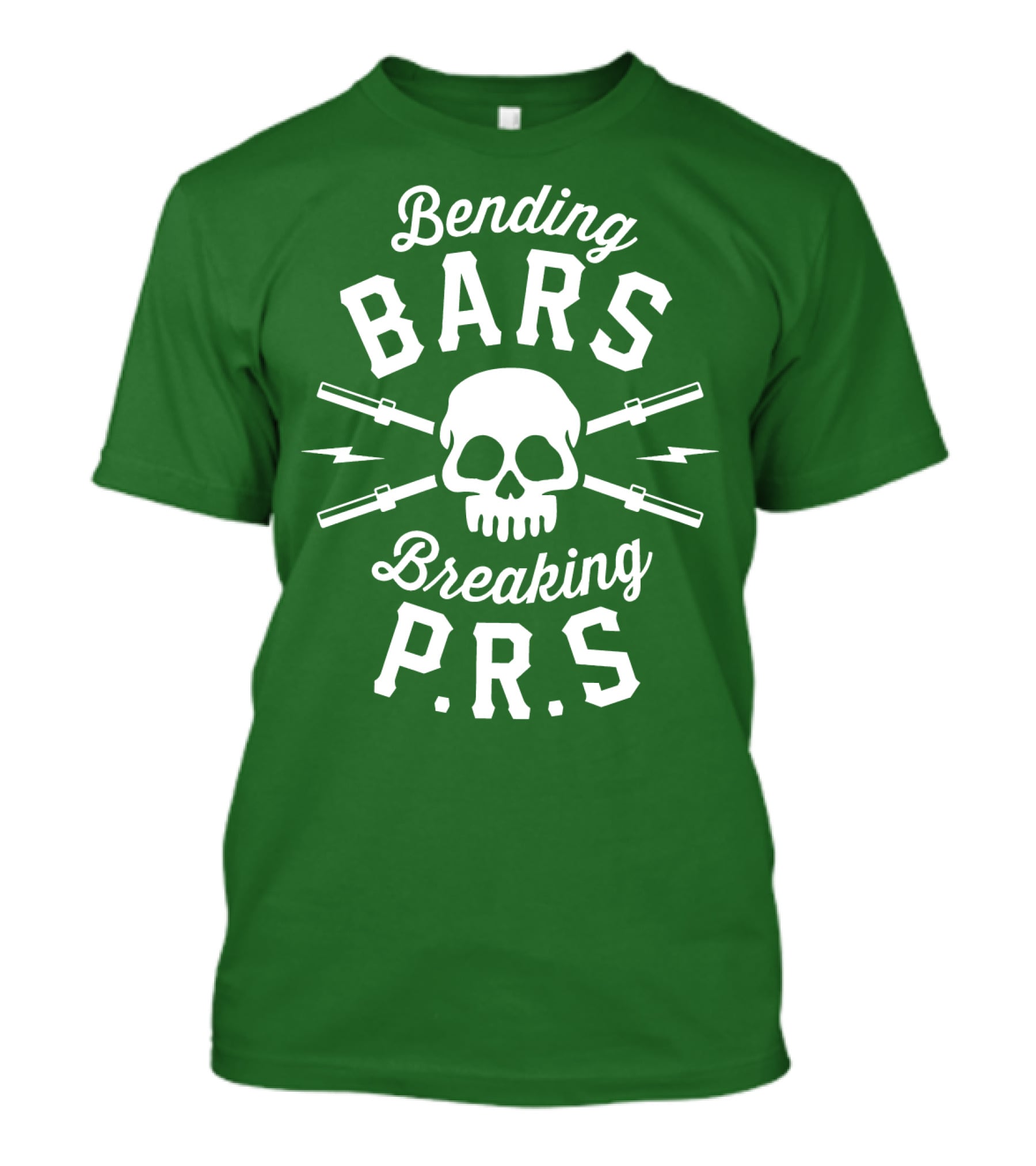 Bending Bars Breaking PRs Skull With Barbells T-Shirt
