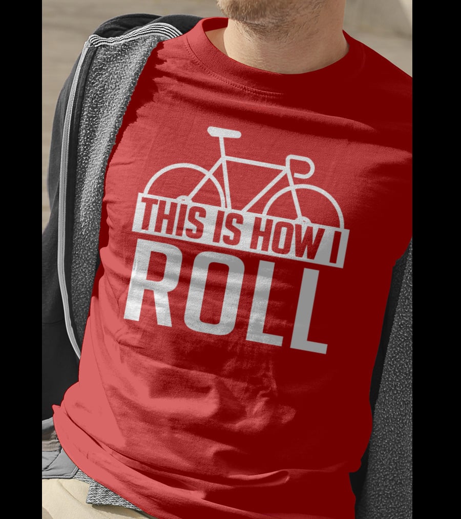 Bike This Is How I Roll Bicycle Outline T-Shirt