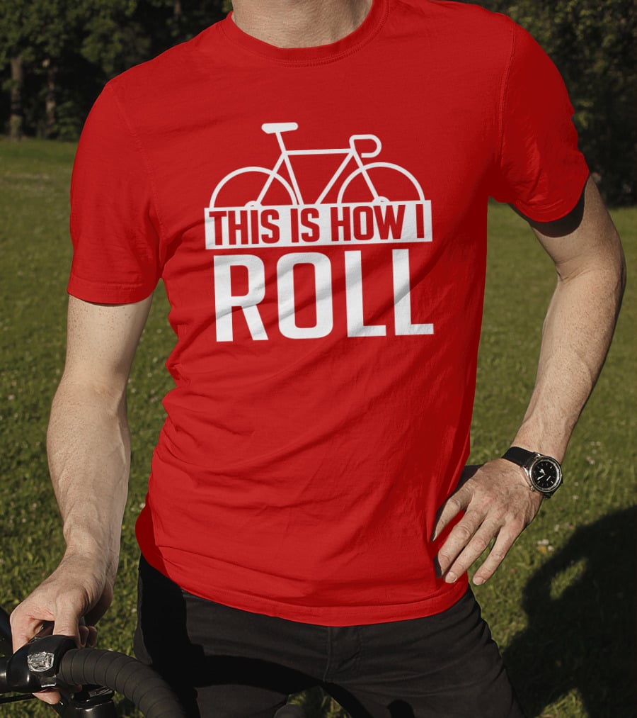 Bike This Is How I Roll Bicycle Outline T-Shirt