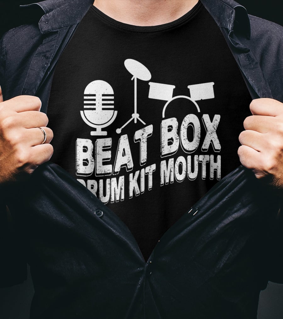 Beat Box Drum Kit Mouth Microphone And Drum Set T-Shirt