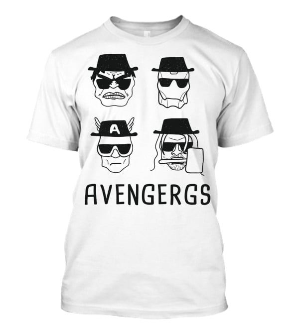 Avengergs Characters With Hats And Sunglasses T-Shirt