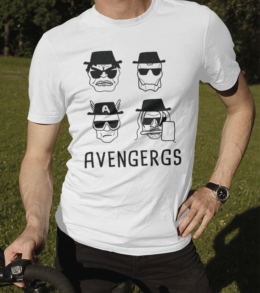 Avengergs Characters With Hats And Sunglasses T-Shirt