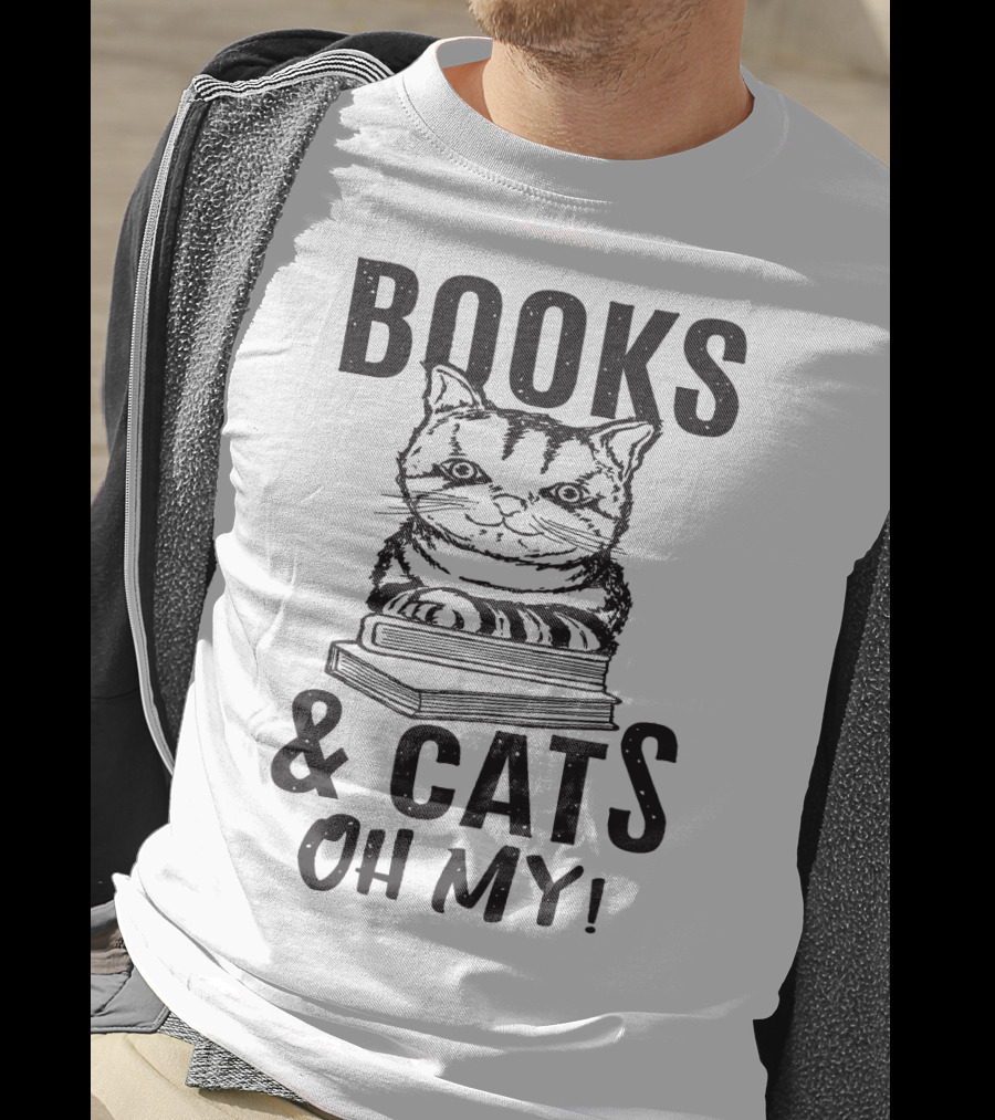 BOOKS And CATS OH MY T-Shirt