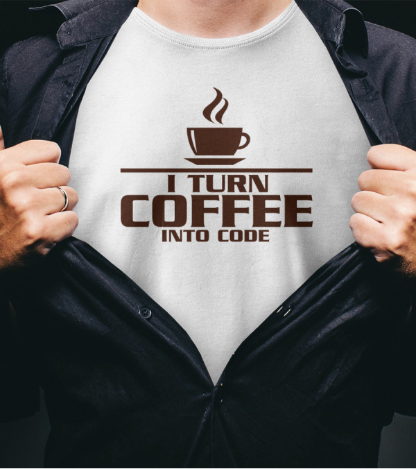 I Turn Coffee Into Code Cup T-Shirt