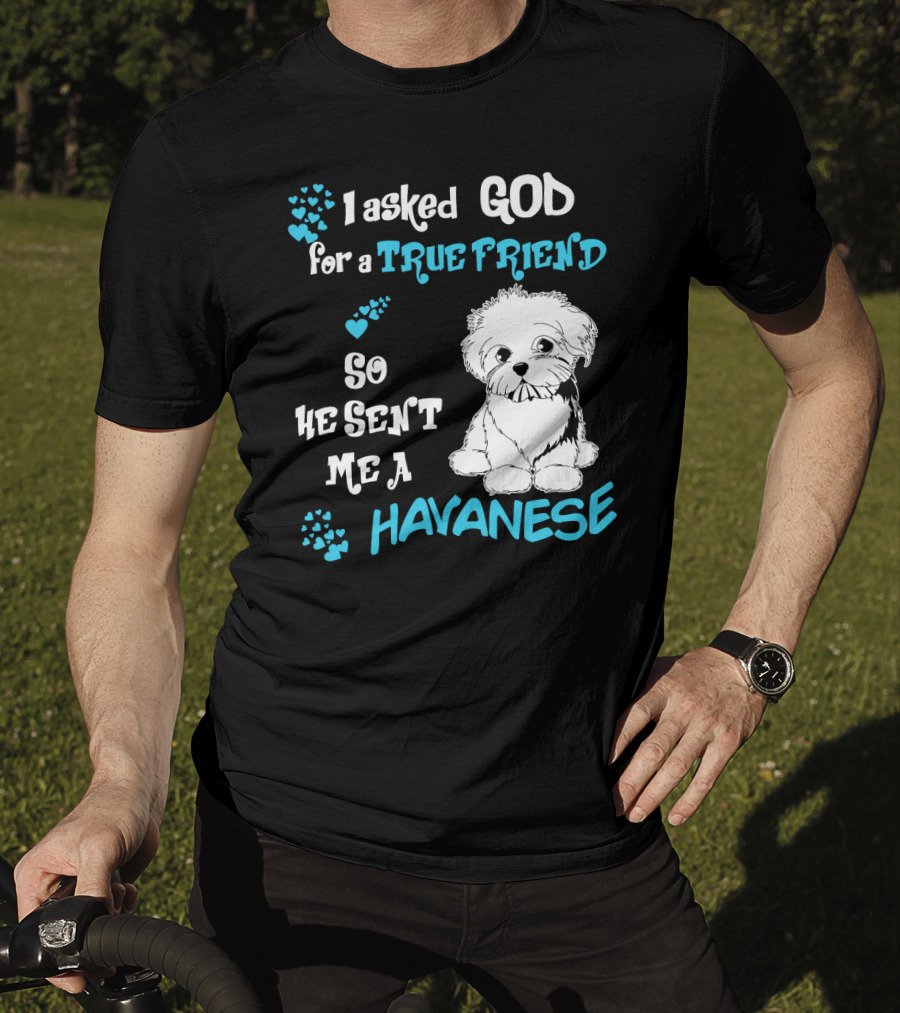 I Asked God For A True Friend So He Sent Me A Havanese T-Shirt
