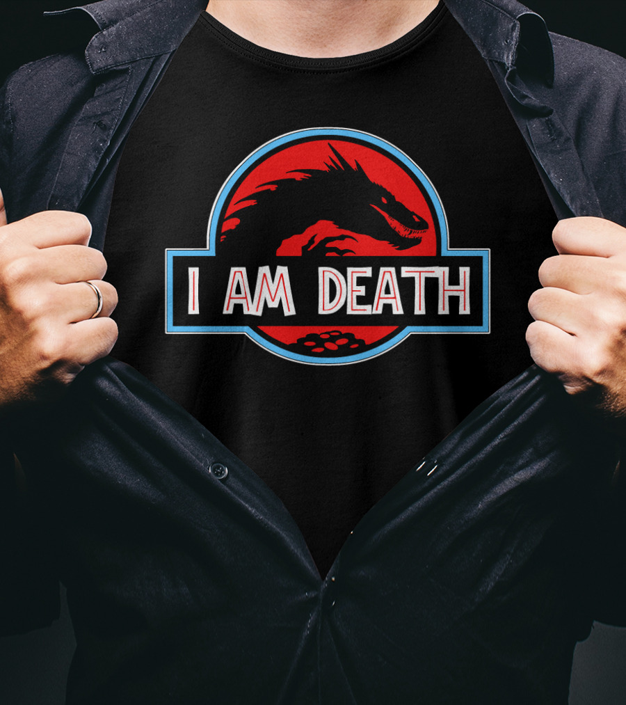 Smaug I Am Death Jurassic Park Style Red Dragon T-Shirt
