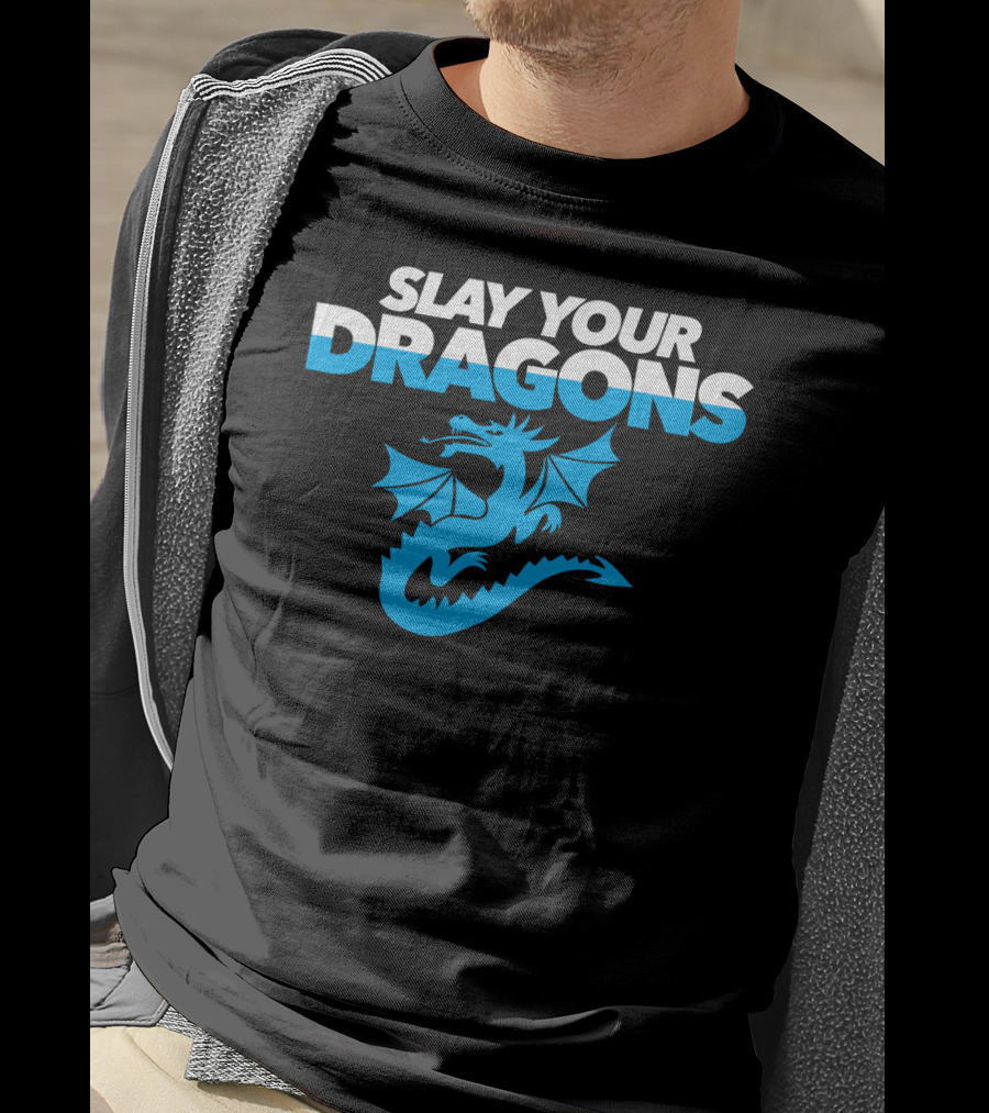 SLAY YOUR DRAGONS Blue Dragon T-Shirt