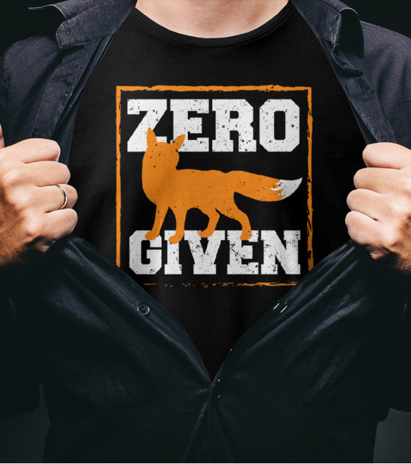 Zero Fox Given Block Style Fox T-Shirt