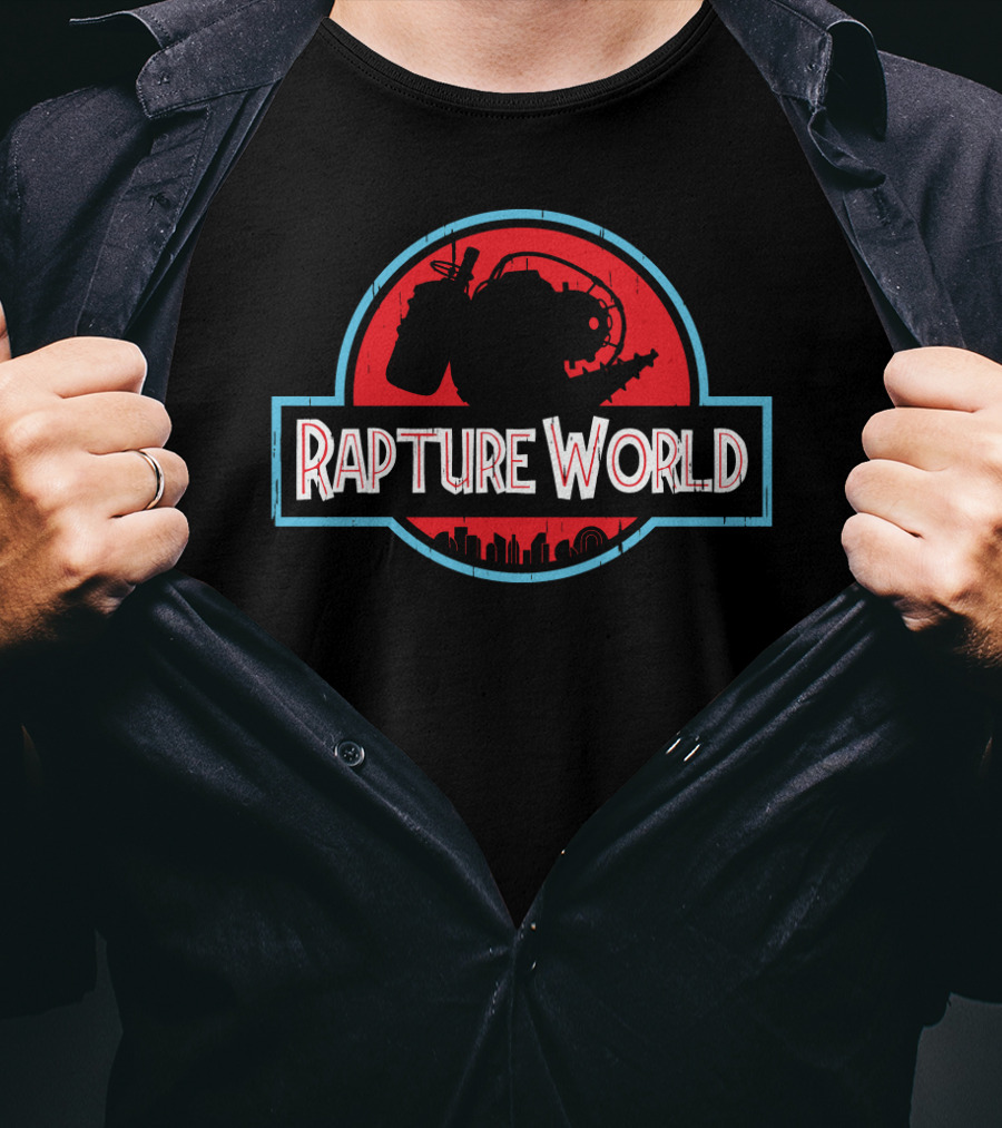 Rapture World Bioshock Jurassic Park Crossover T-Shirt