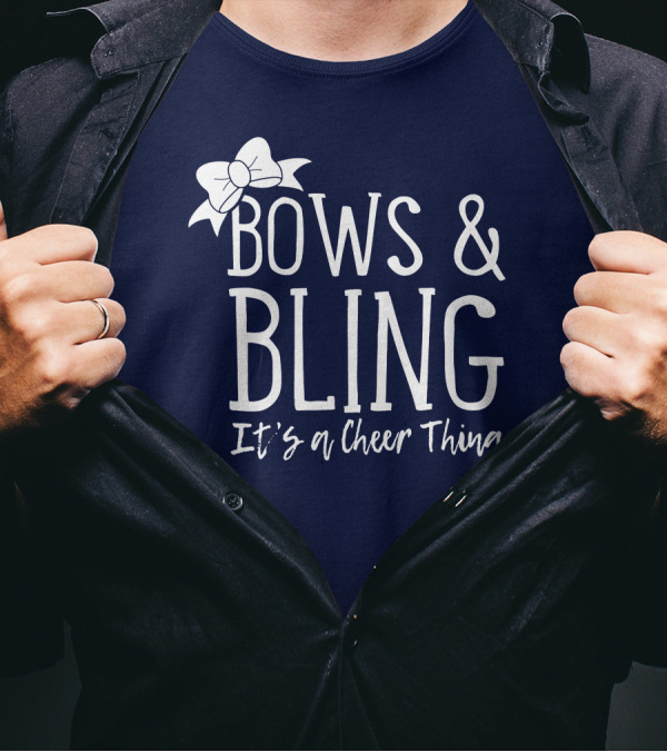 Bows And Bling It's A Cheer Thing Enthusiasts Unite T-Shirt