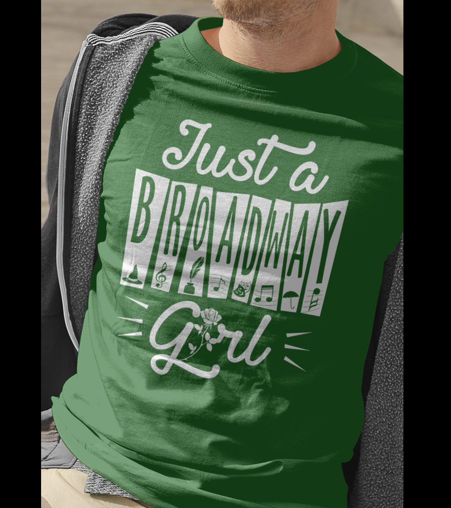 Just A Broadway Girl Wizard Music Rose Notes T-Shirt