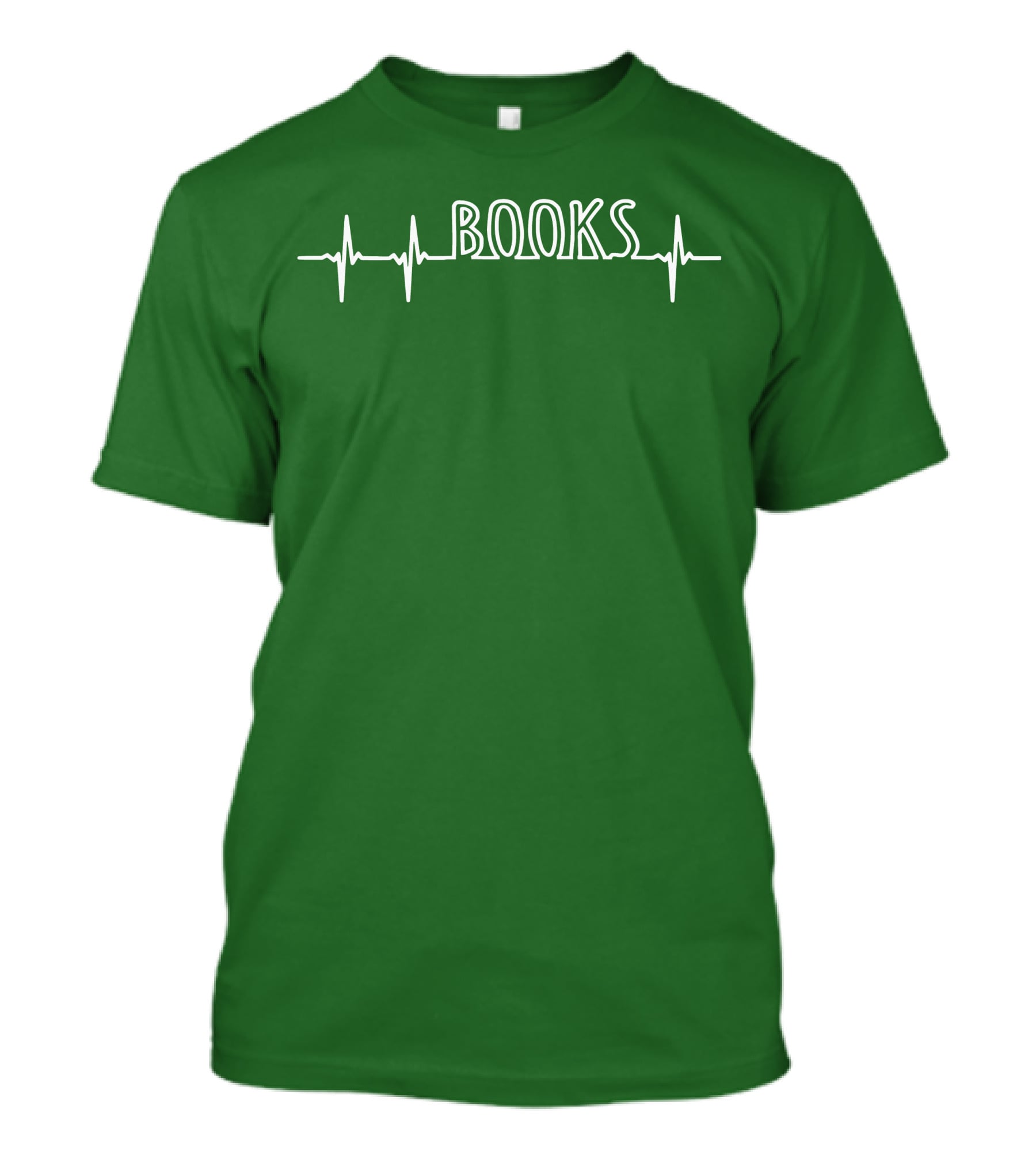 Books Heartbeat EKG Line T-Shirt