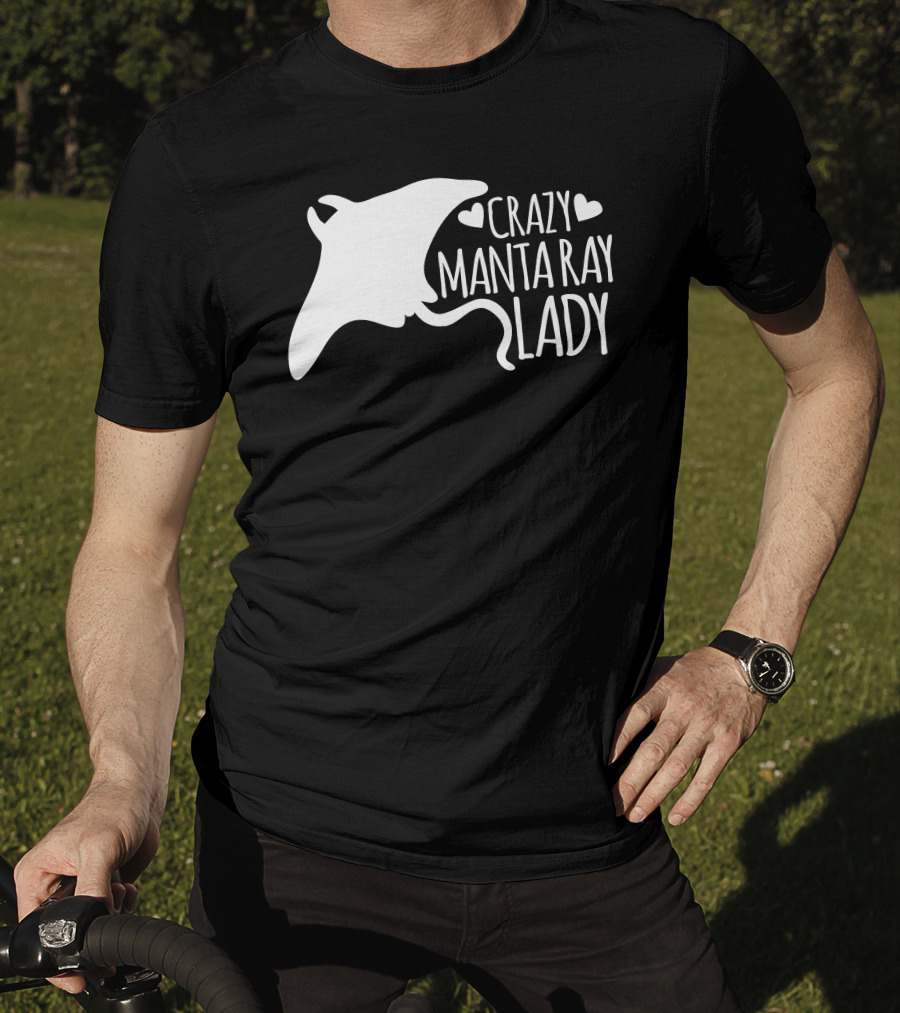 CRAZY MANTA RAY LADY Heart T-Shirt