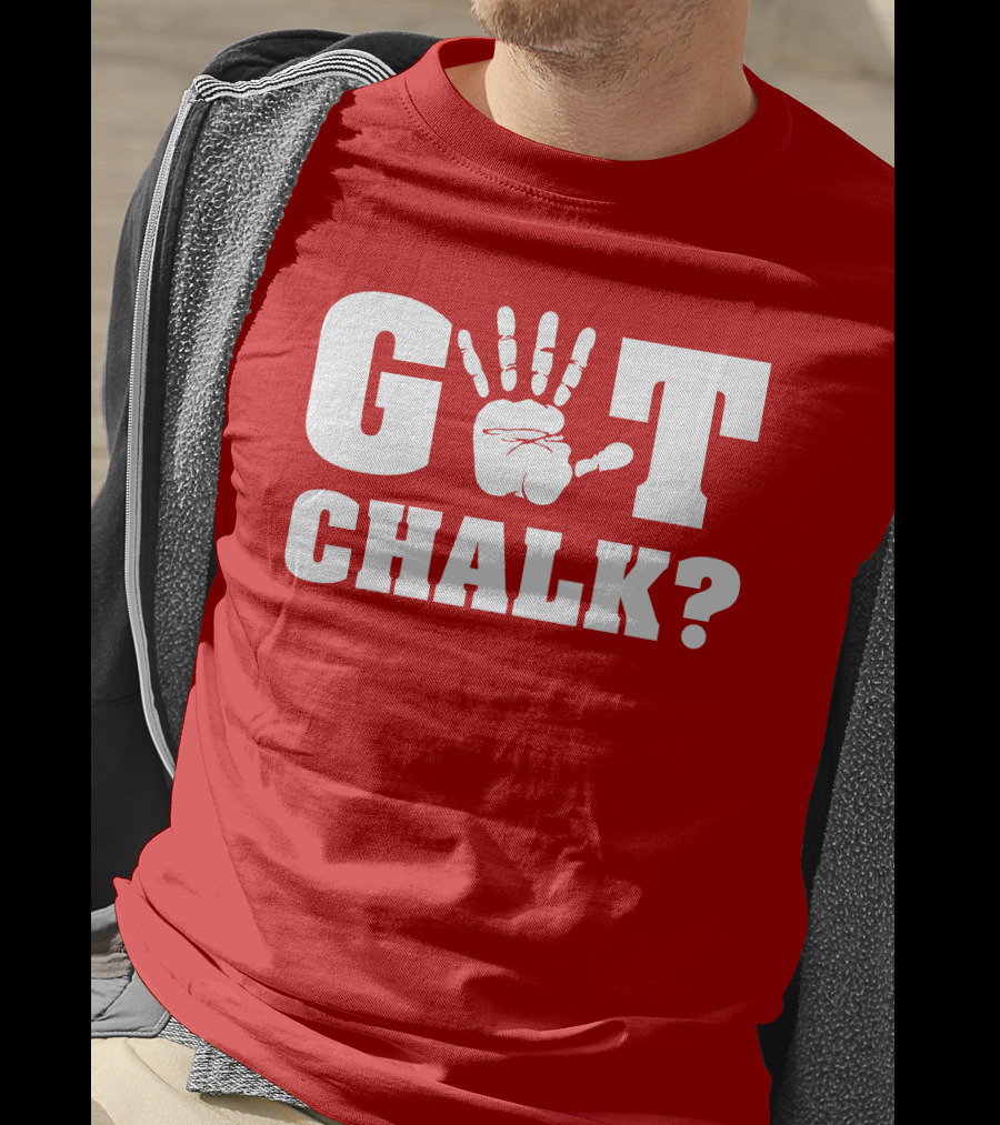 Got Chalk Question Handprint Motif T-Shirt