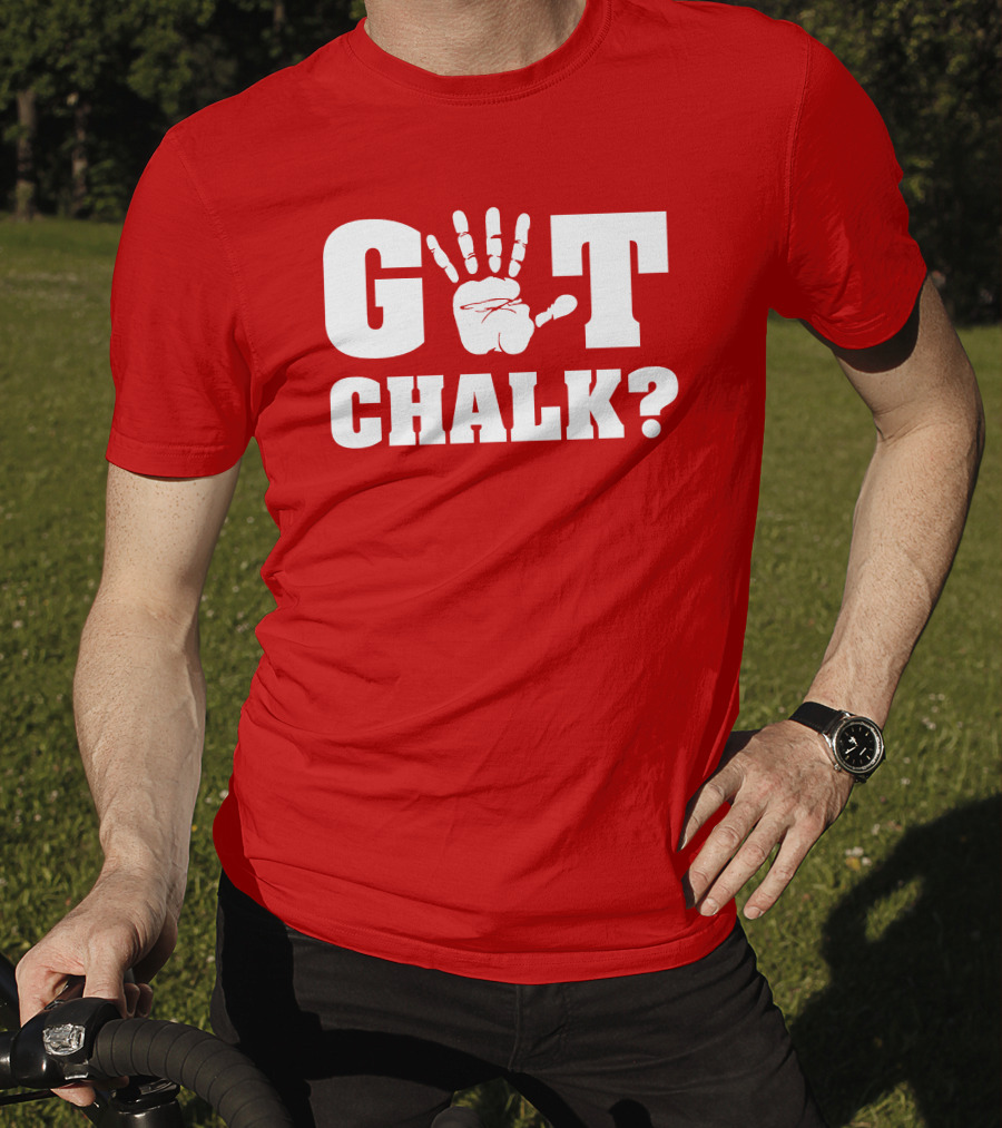 Got Chalk Question Handprint Motif T-Shirt