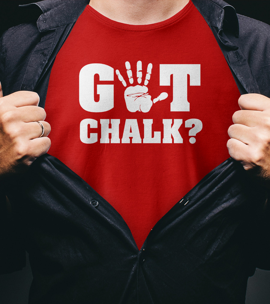 Got Chalk Question Handprint Motif T-Shirt