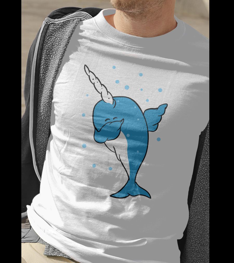 Dabbing Narwhal With Spots T-Shirt