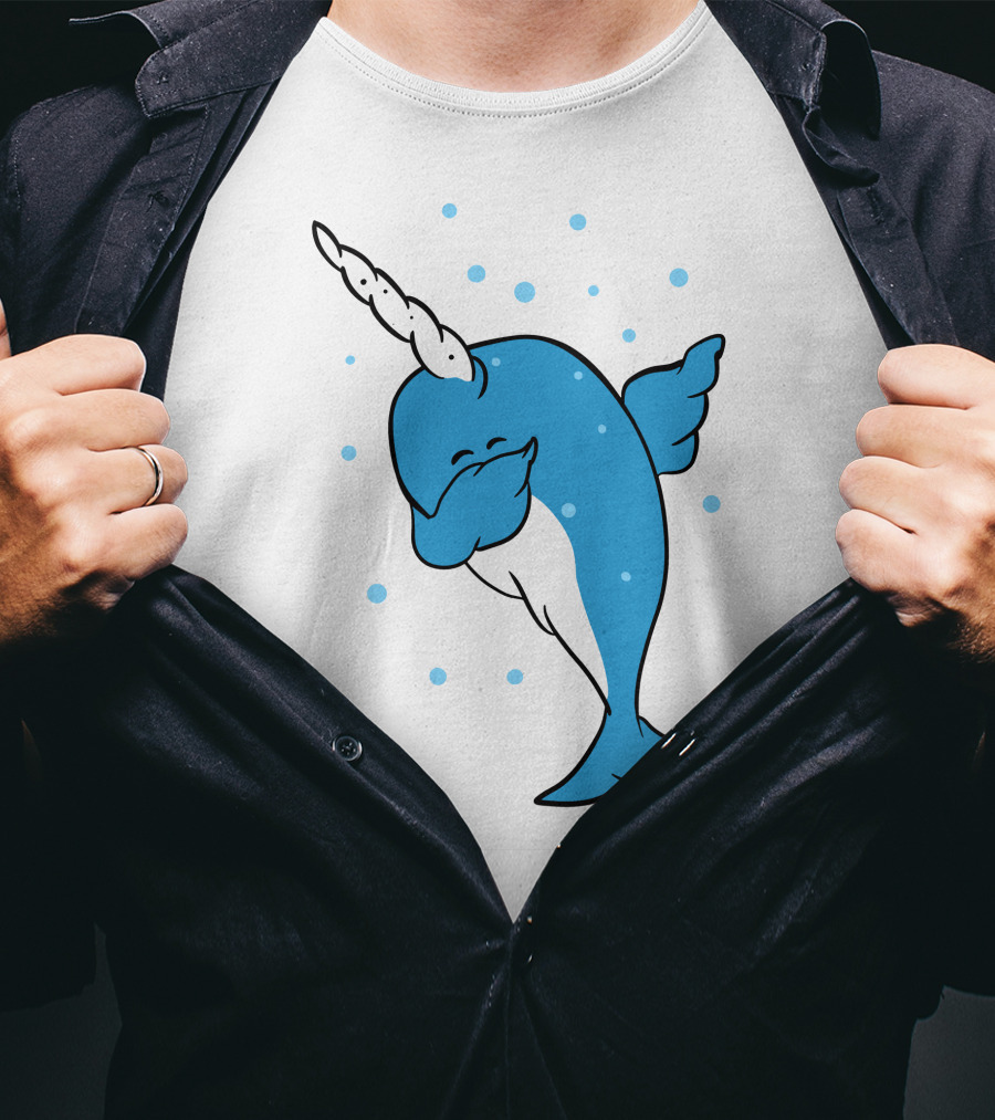 Dabbing Narwhal With Spots T-Shirt