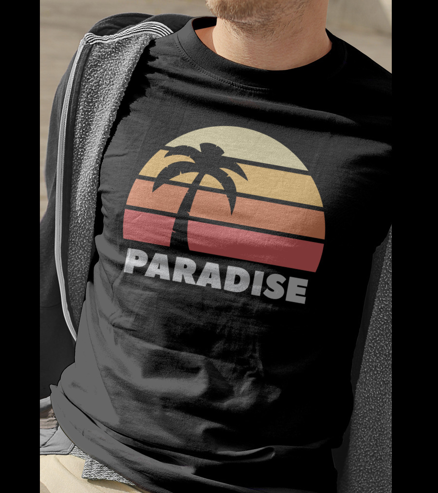 Paradise Sunset Island Palm Tree T-Shirt