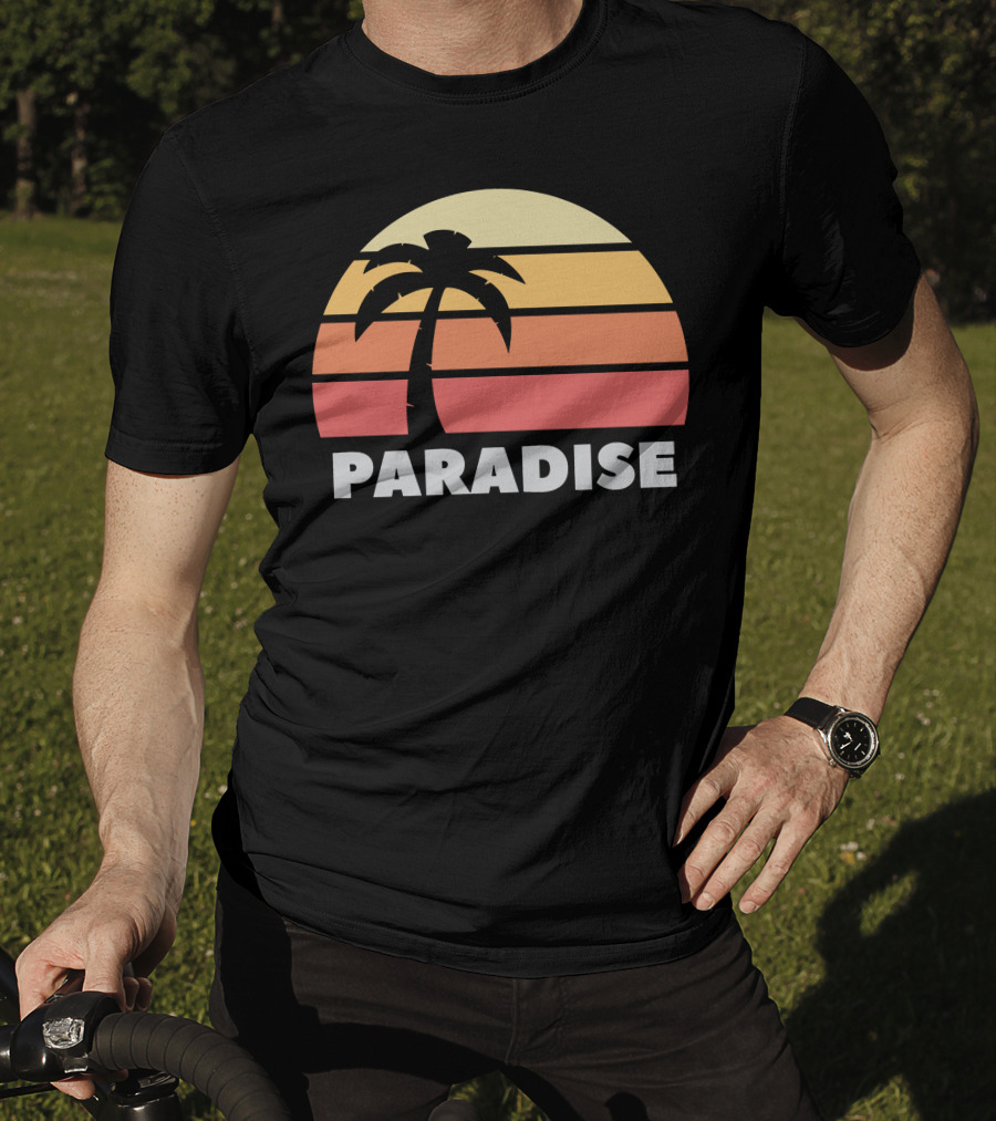Paradise Sunset Island Palm Tree T-Shirt
