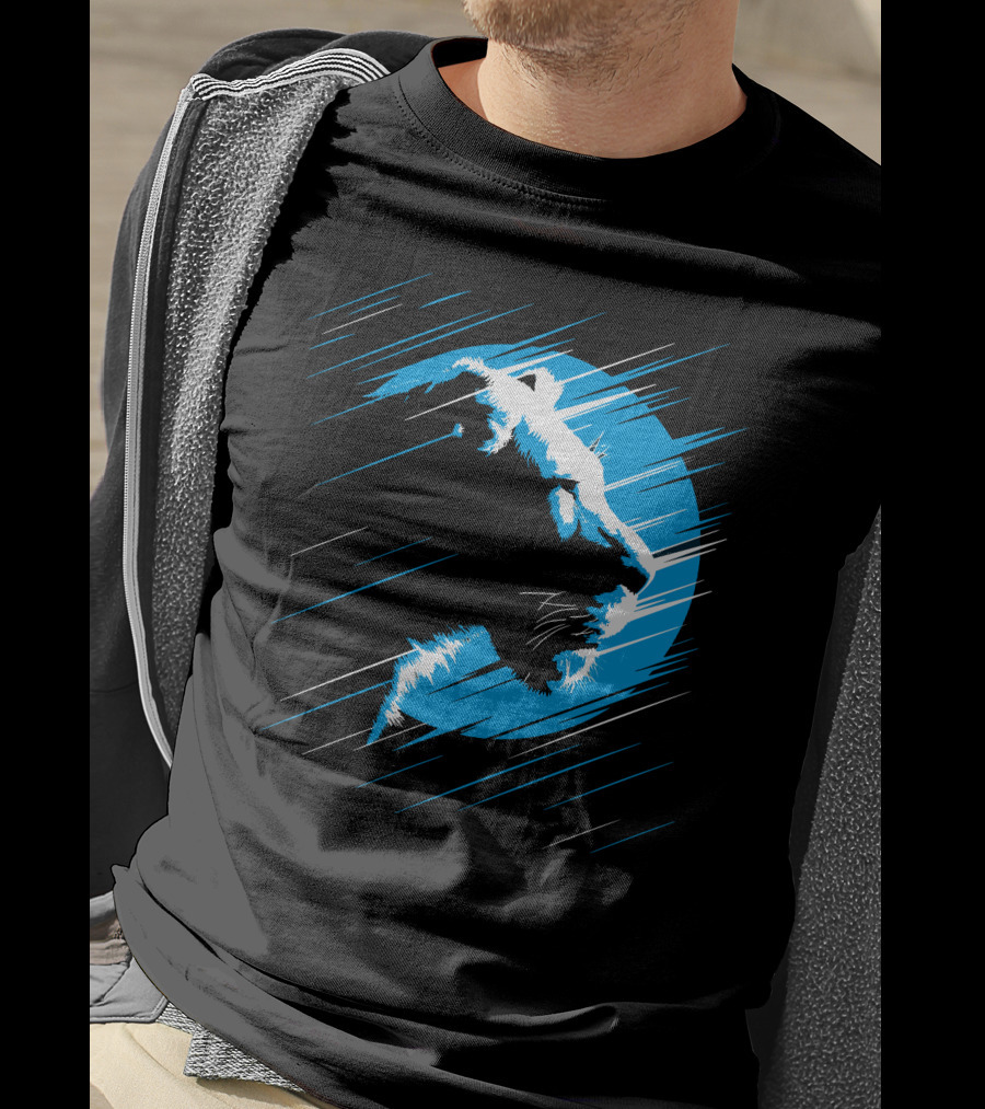 Lioness Blue Predator In Moonlight Stripes T-Shirt