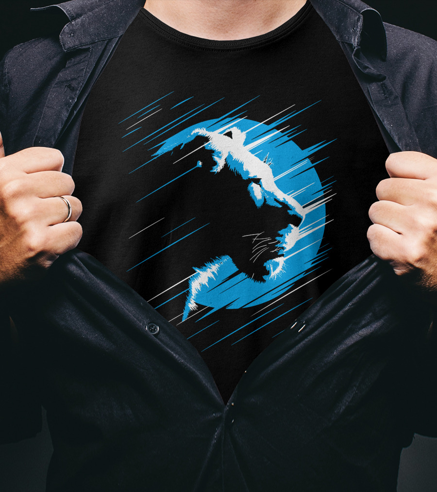 Lioness Blue Predator In Moonlight Stripes T-Shirt