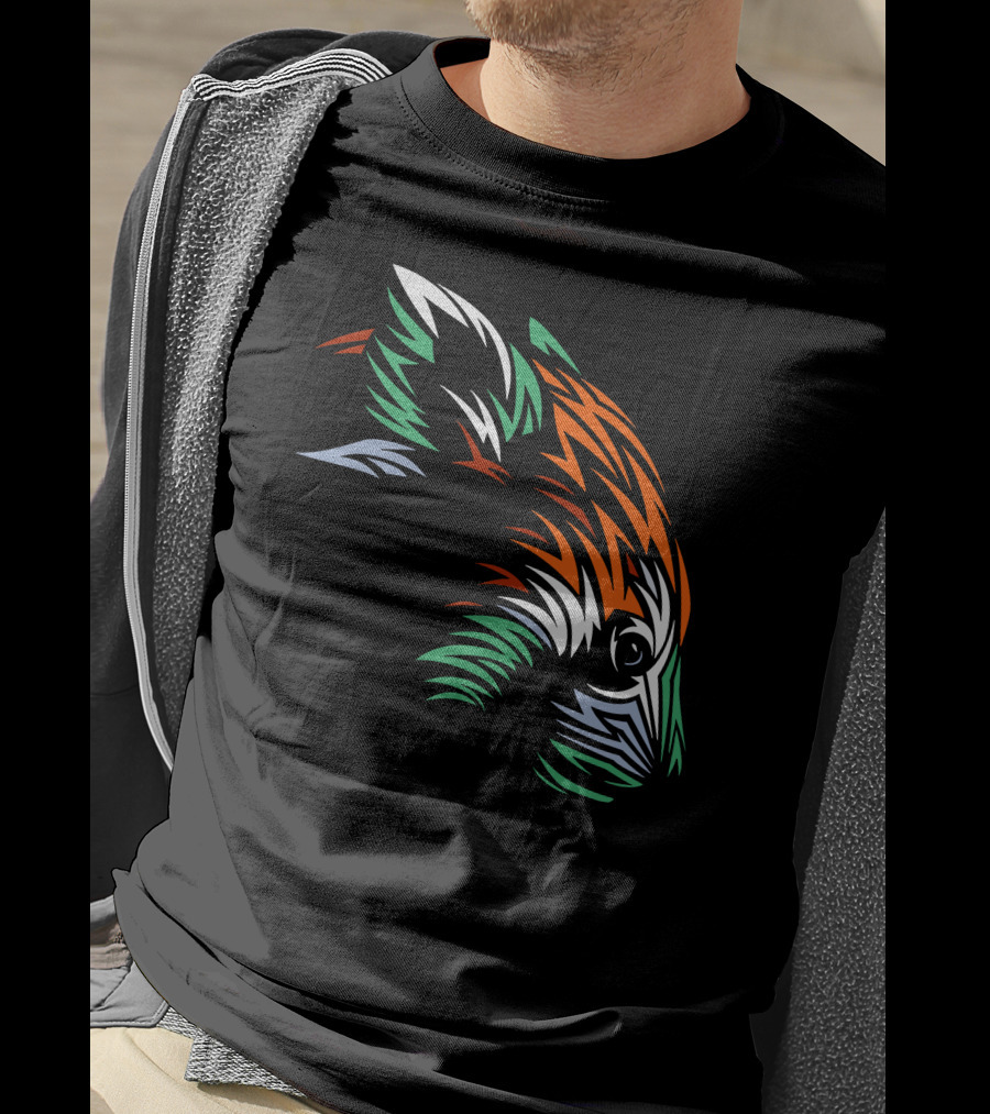 Tribal Red Panda Abstract Head T-Shirt