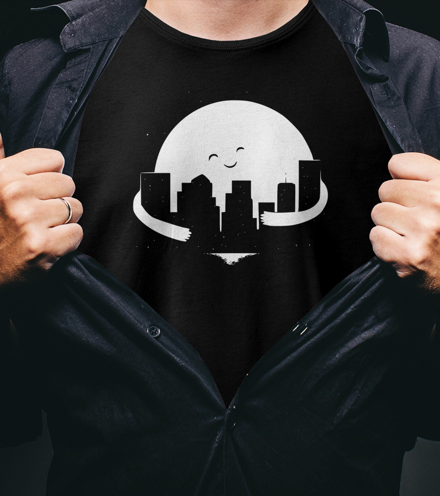 Moon Hug City Embrace T-Shirt