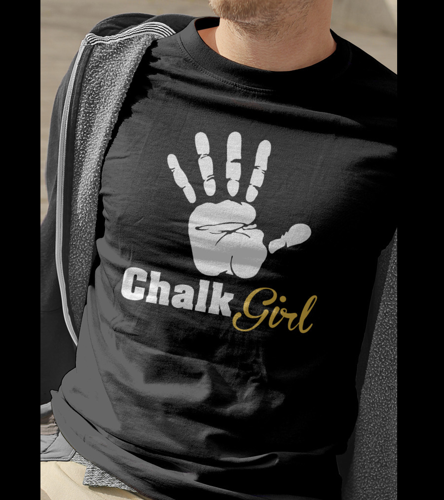Chalk Handprint Climbing Chalk Girl T-Shirt