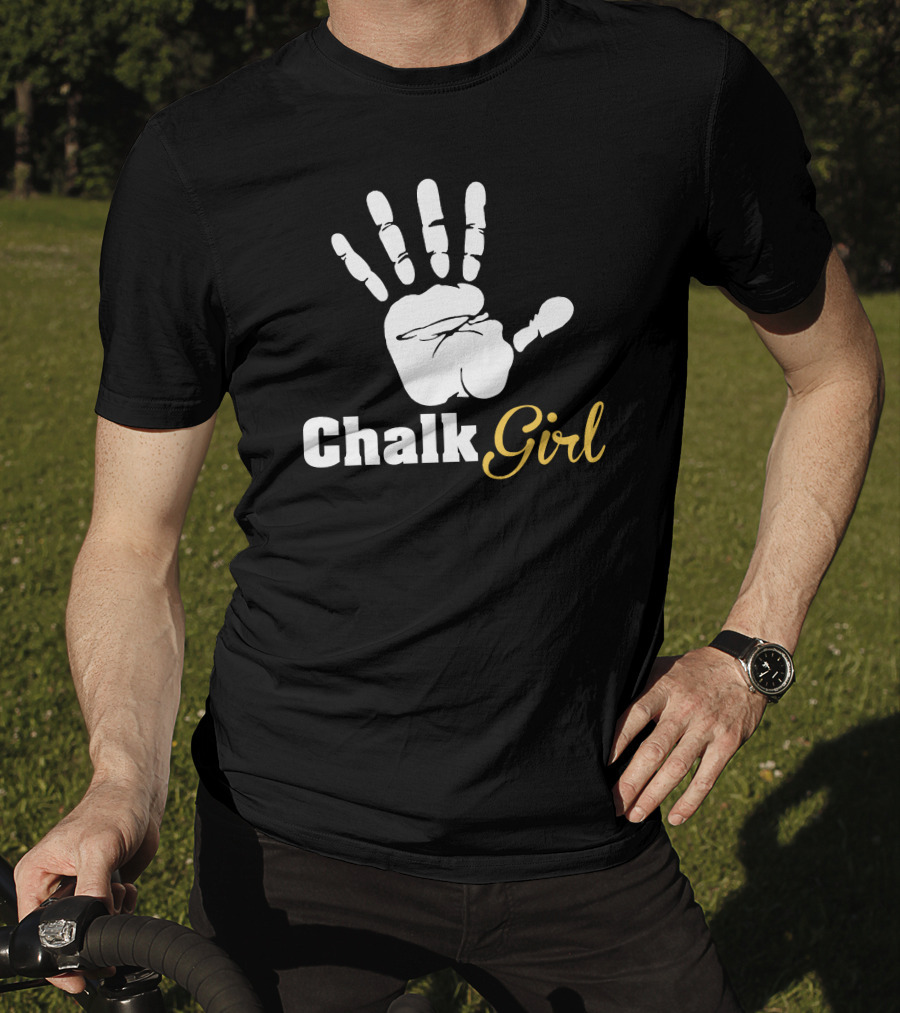 Chalk Handprint Climbing Chalk Girl T-Shirt