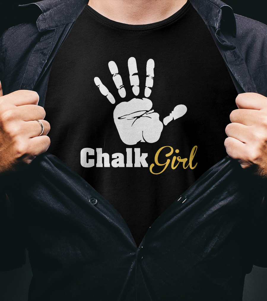 Chalk Handprint Climbing Chalk Girl T-Shirt