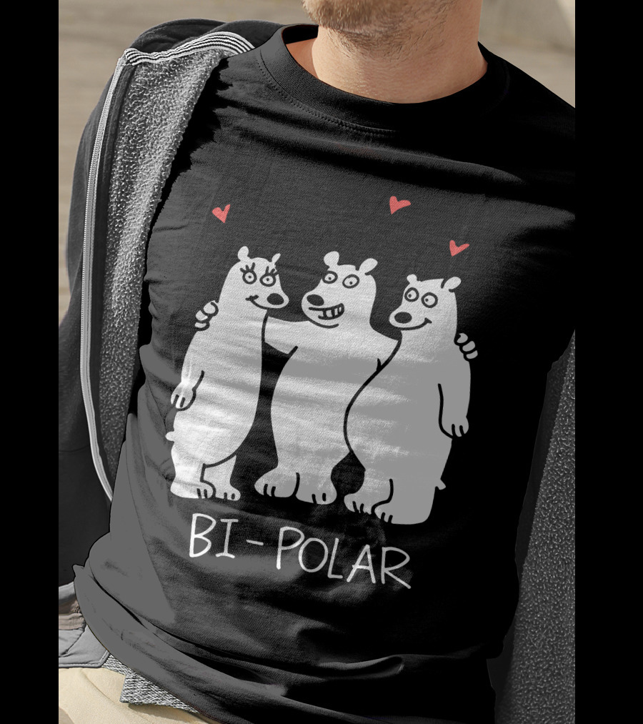 Bi Polar Bears With Hearts T-Shirt