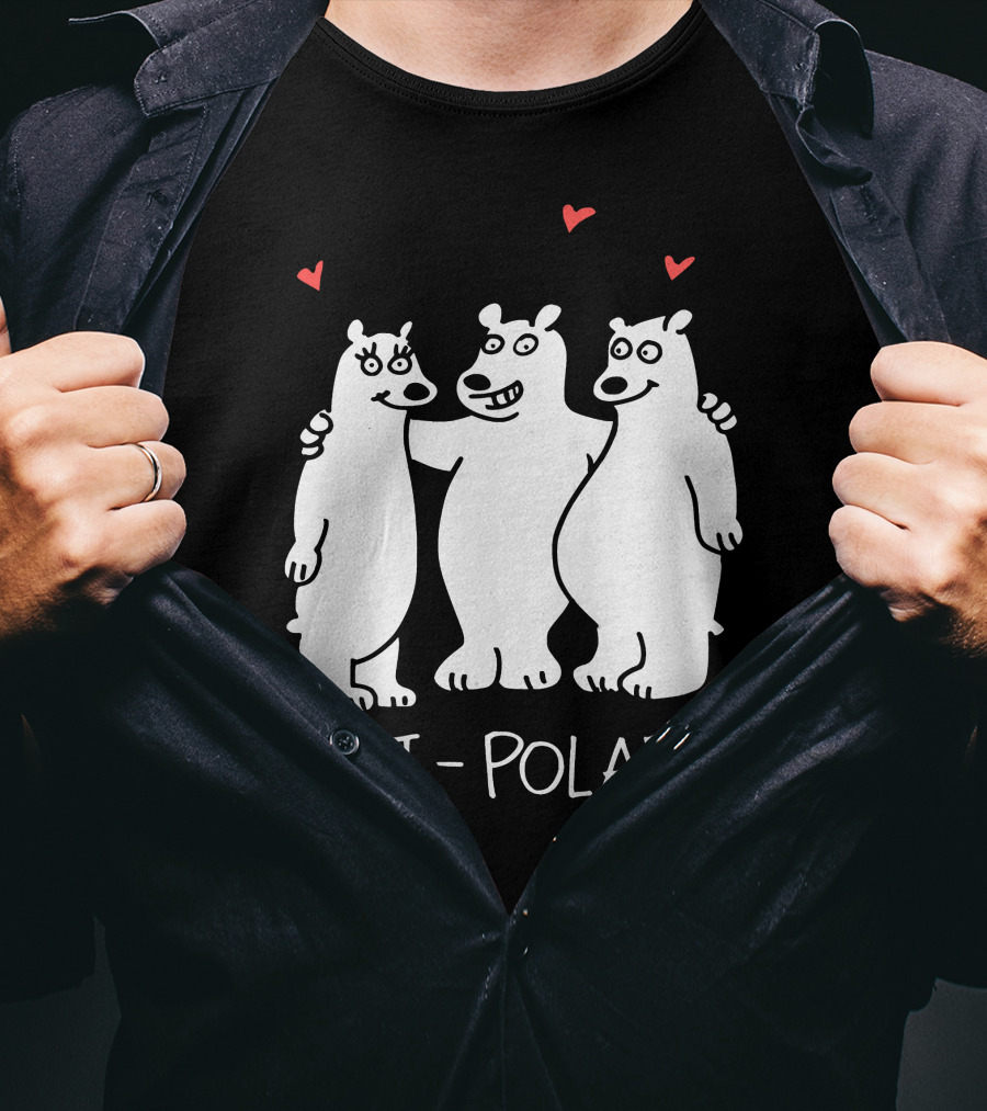 Bi Polar Bears With Hearts T-Shirt