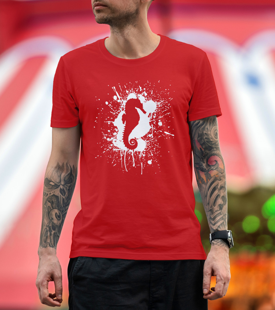 Seahorse Splatter T-Shirt