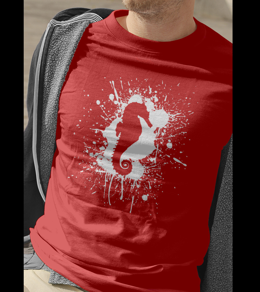 Seahorse Splatter T-Shirt