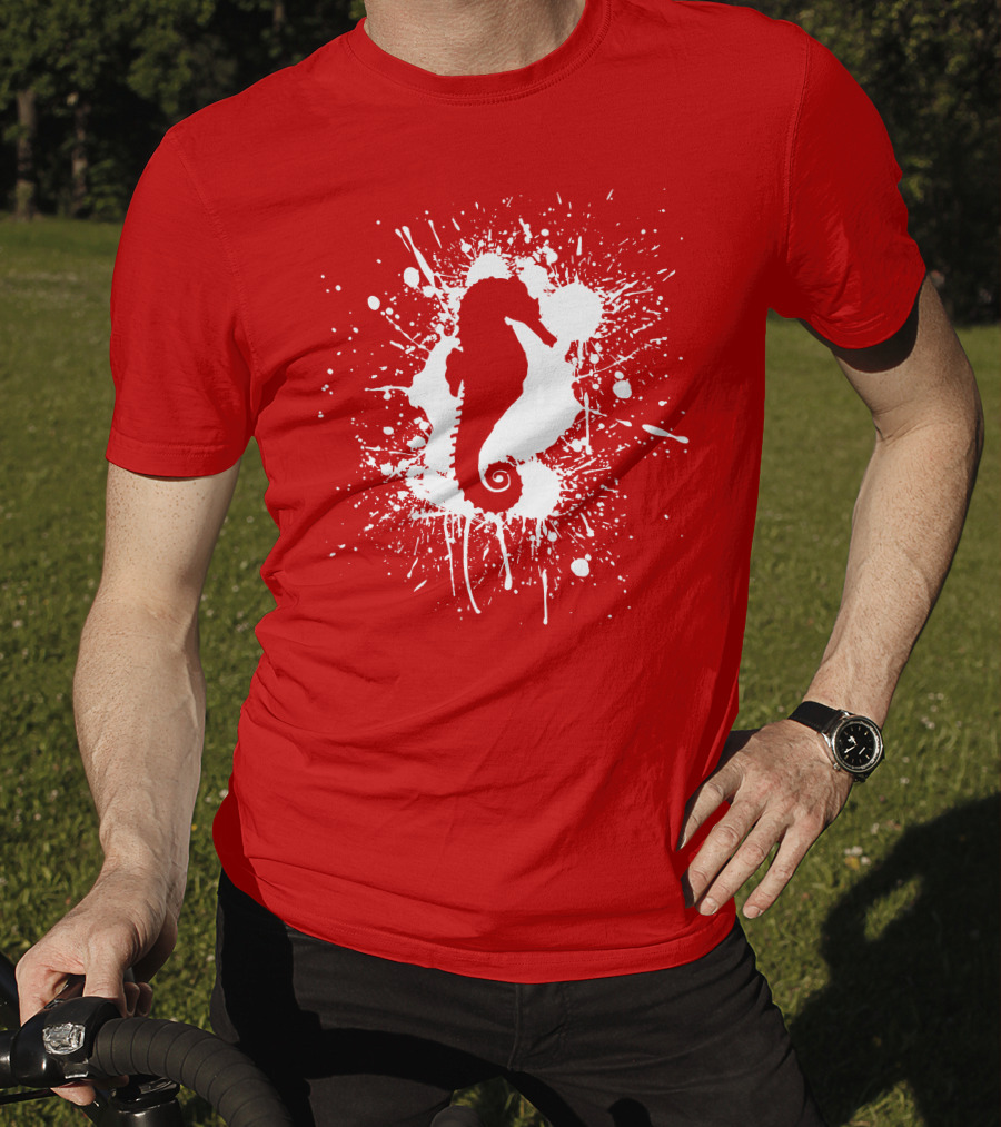 Seahorse Splatter T-Shirt