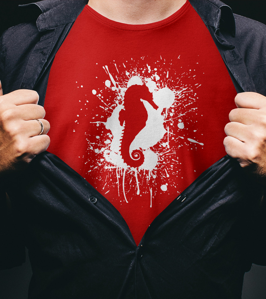 Seahorse Splatter T-Shirt