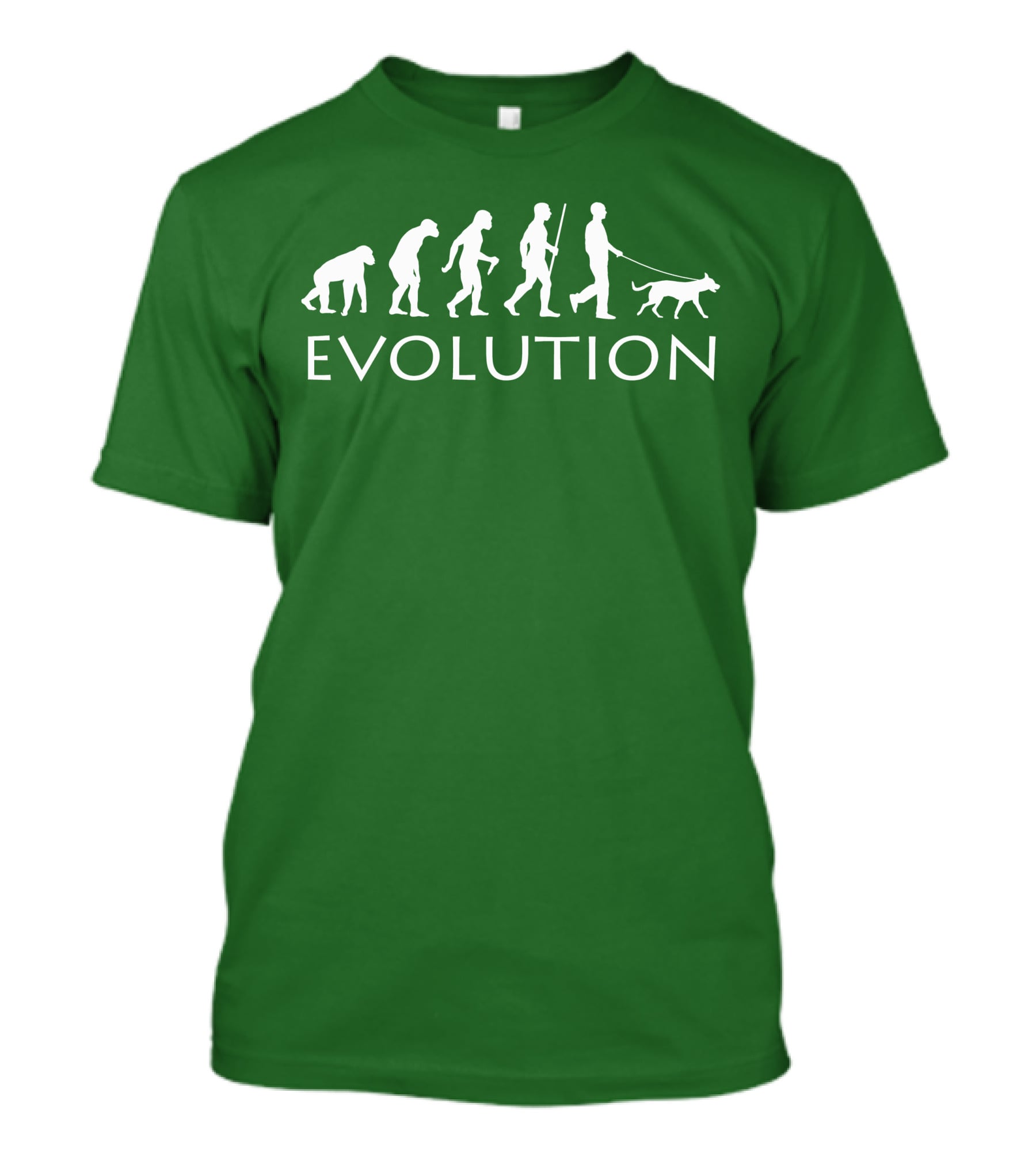 Evolution Human Dog Walker Progression Steps T-Shirt