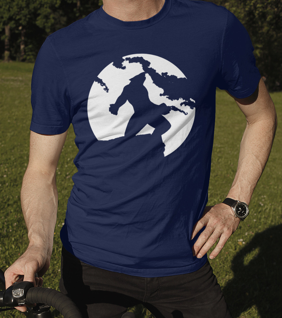 Wolf Standing Boldly Against The Moon Edge T-Shirt