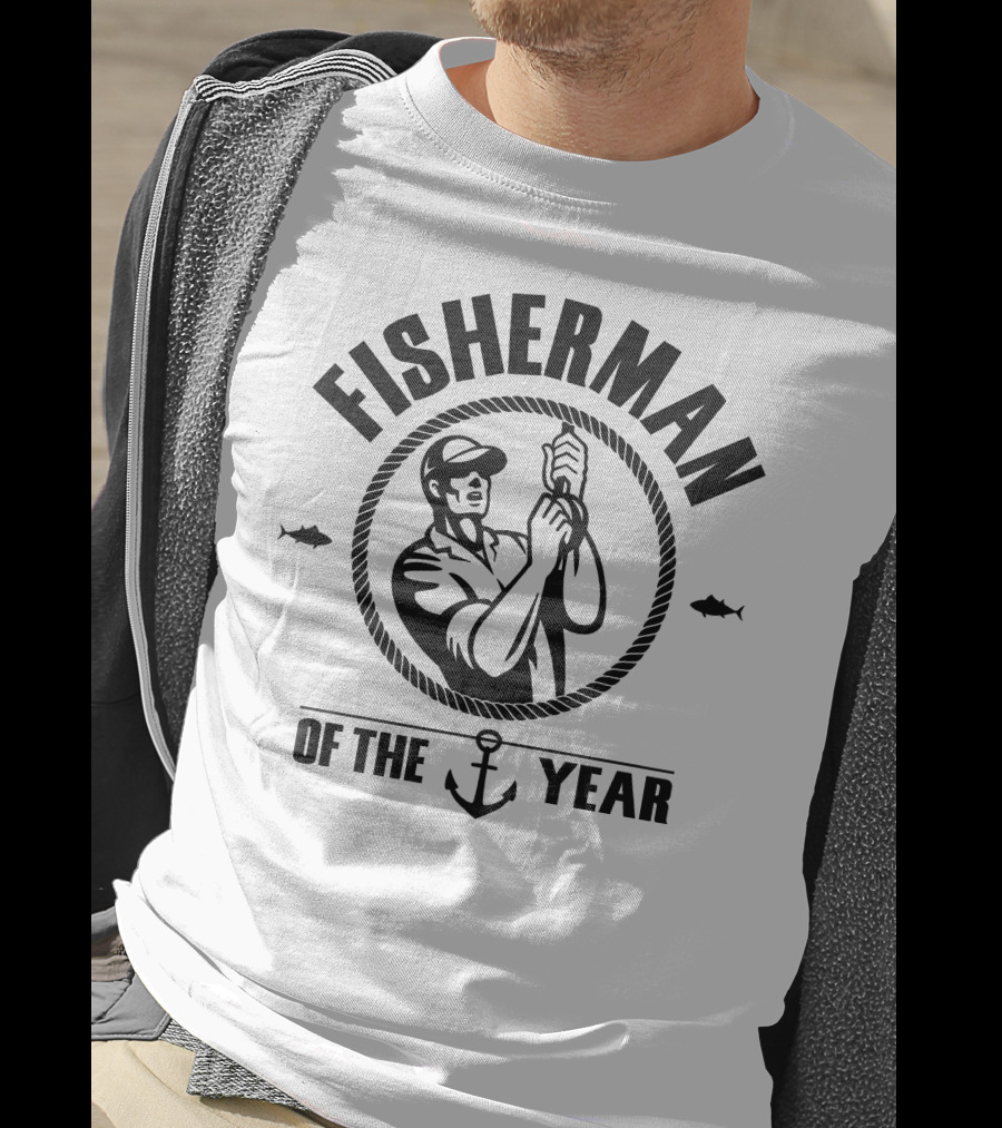 Fisherman Of The Year Rope Anchor Fish T-Shirt