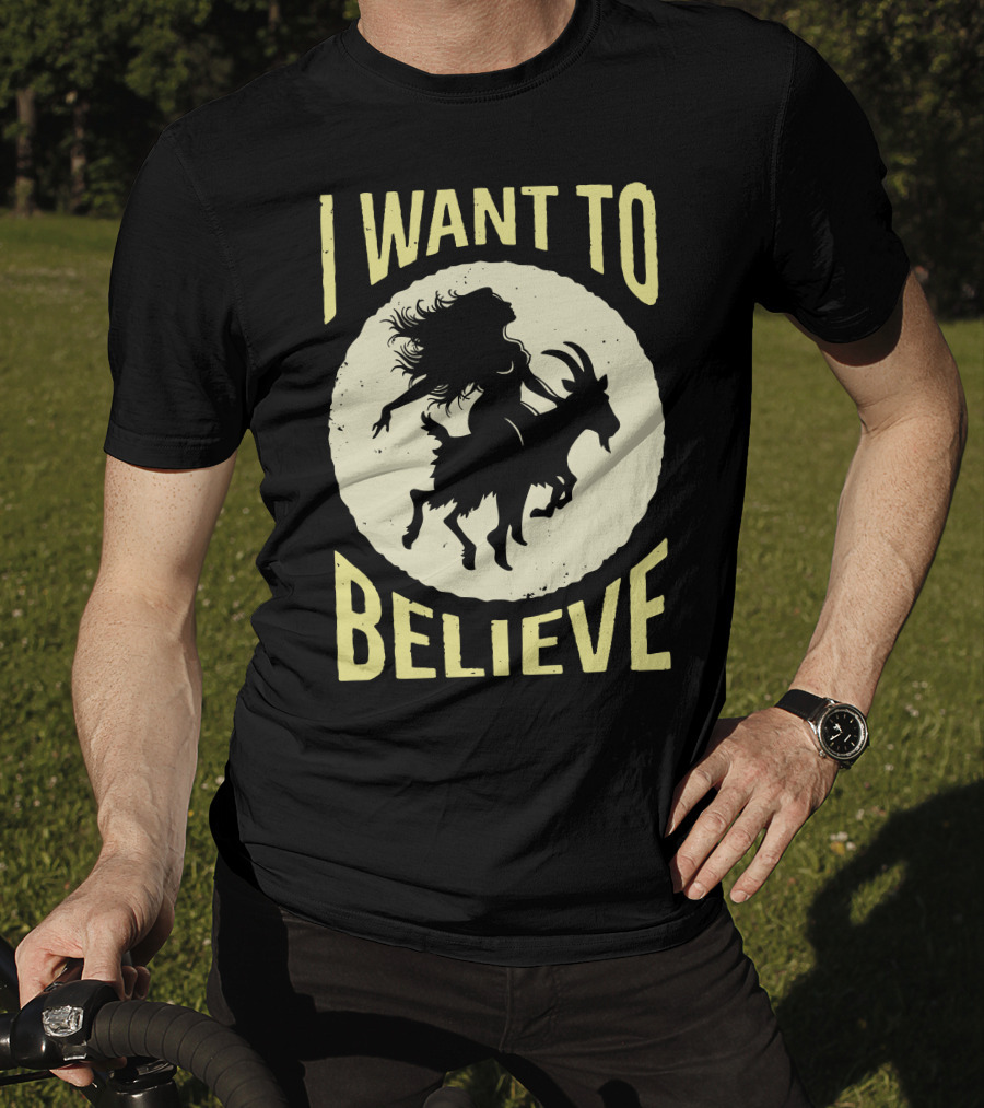 I Want To Believe Witch Goat T-Shirt