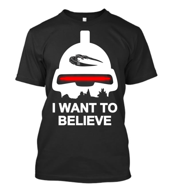I Want To Believe Cylon Raider Battlestar Galactica T-Shirt