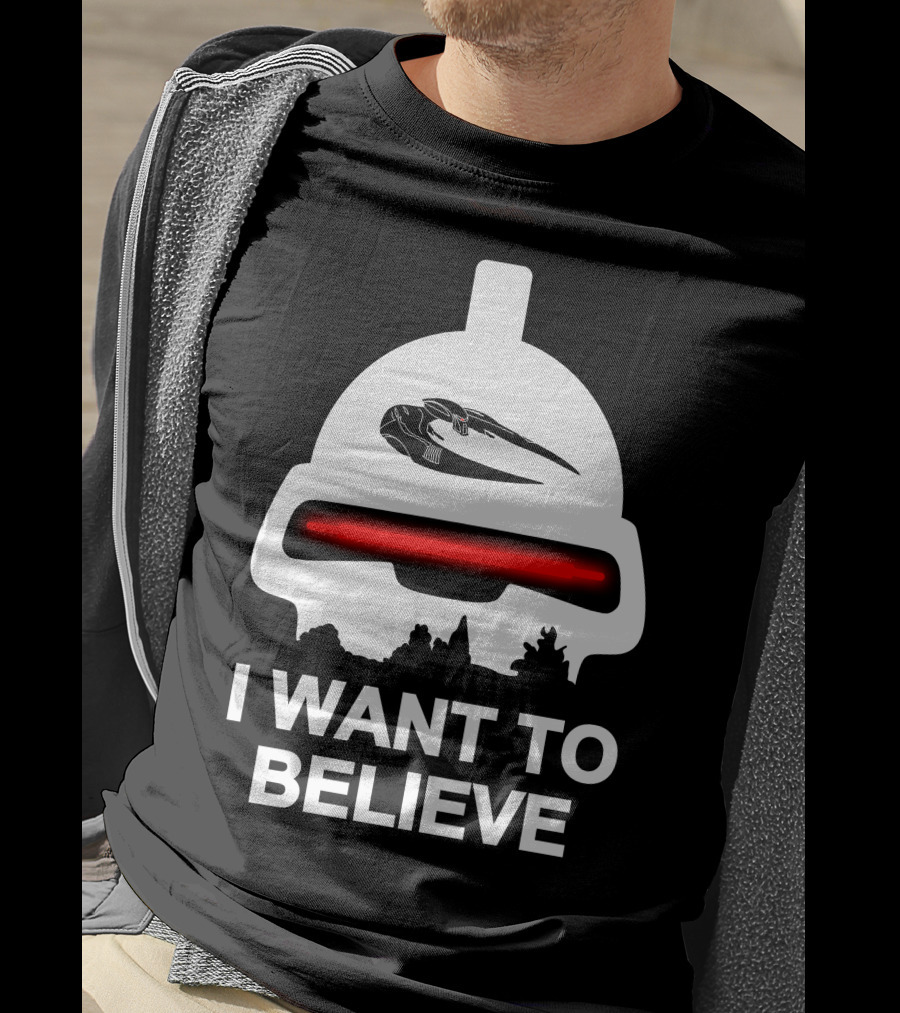 I Want To Believe Cylon Raider Battlestar Galactica T-Shirt