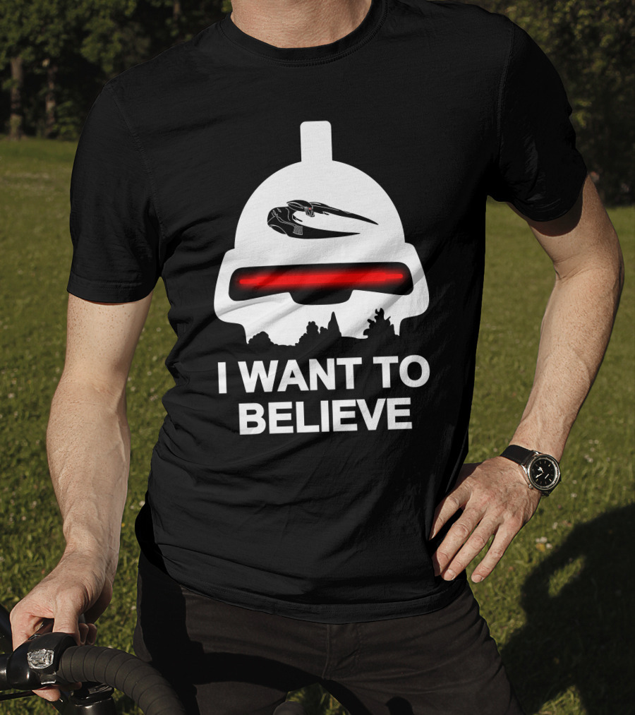 I Want To Believe Cylon Raider Battlestar Galactica T-Shirt