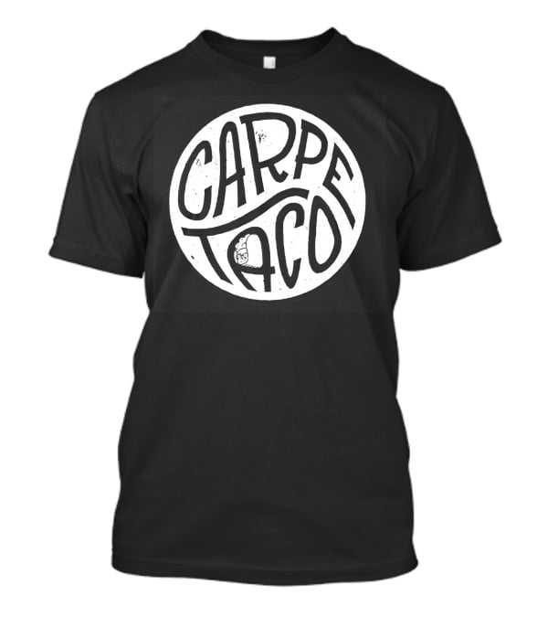 Carpe Taco Retro Circle Design With Taco T-Shirt