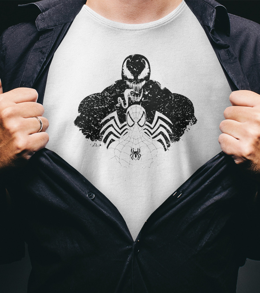 Dark Spider Venom Symbiote Web Fusion T-Shirt