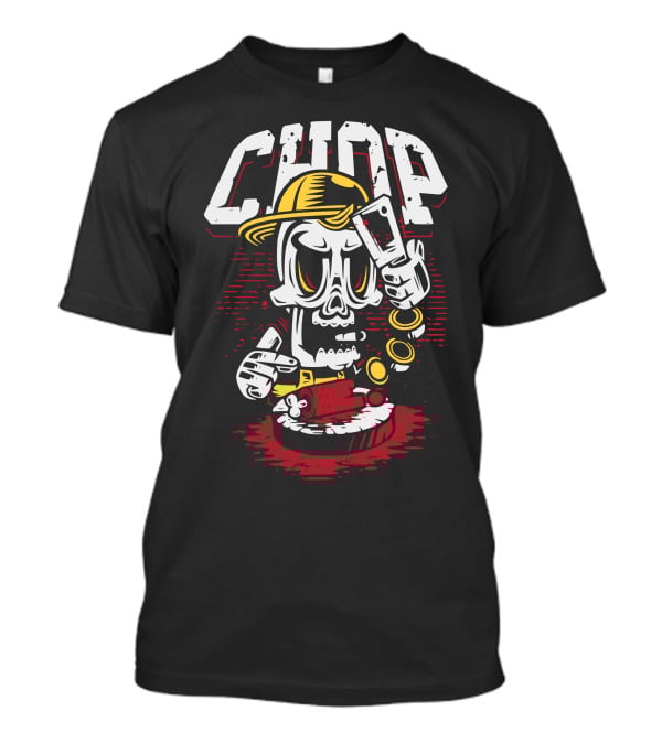 CHOP CHOP Skeleton Barber With Razor T-Shirt
