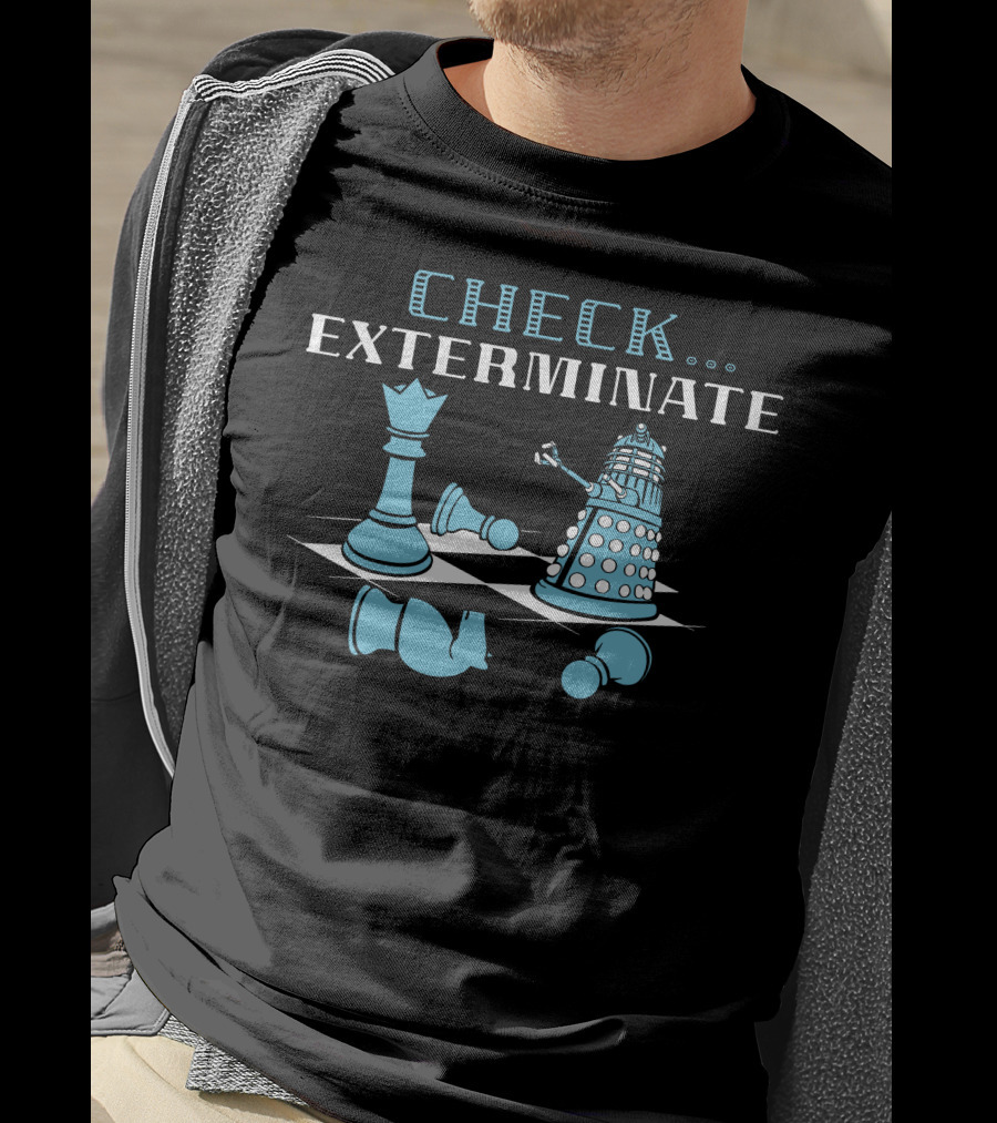 Check Exterminate Dalek Chess Showdown T-Shirt