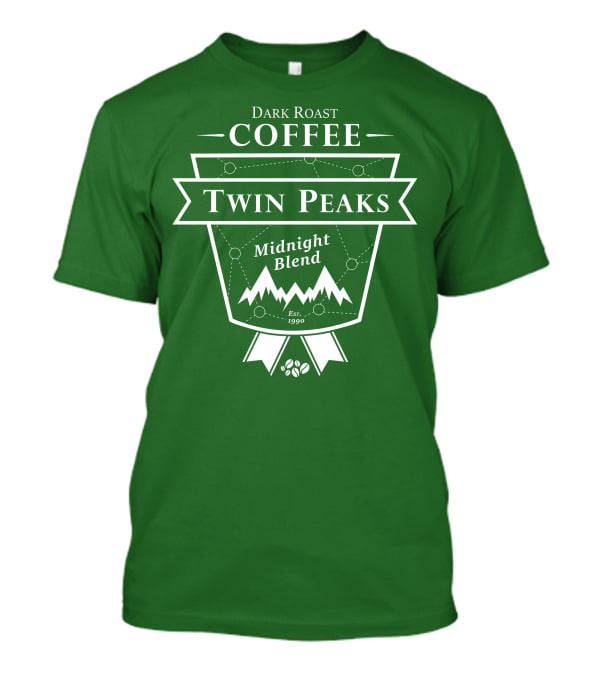 Twin Peaks Coffee Dark Roast Midnight Blend Est. 1990 T-Shirt